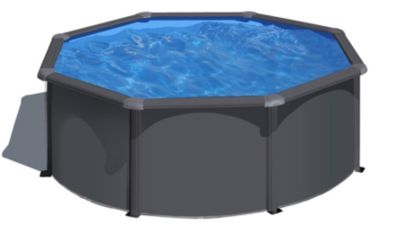 Piscine hors sol en acier ronde 3.20 x H 1.22 m Gré KIT300GYD avec pompe