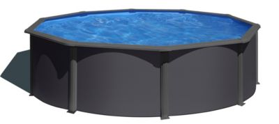 Piscine hors sol en acier ronde 4.80 x H 1.22 m Gré KIT460GYD avec pompe