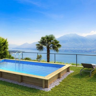 Piscine hors sol rectangulaire en bois Procopi Weva 6 x 3 x H 1.46 m