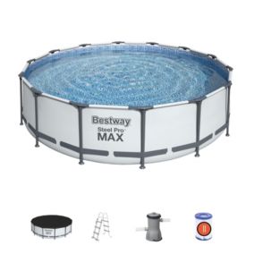 Piscine Hors sol Tubulaire Bestway Steel Pro Max 427x107 cm Epurateur a Cartouche de 3 028 L/H Bache et Echelle