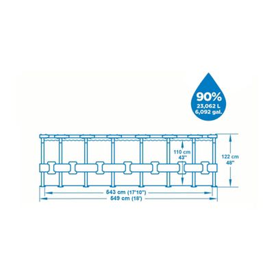 Piscine Hors sol Tubulaire Bestway Steel Pro Max 549x122 cm Epurateur a Cartouche de 5 678 L/H Bache et Echelle