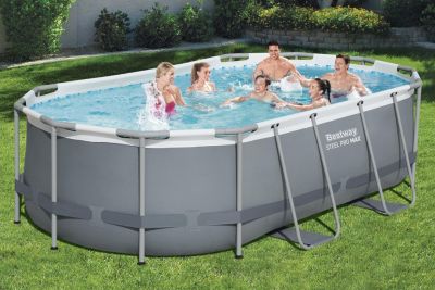Piscine hors sol tubulaire Steel Pro Max ovale P.4,27 x l.2,50 x H.1 m Bestway