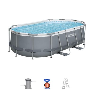 Piscine hors sol tubulaire Steel Pro Max ovale P.4,27 x l.2,50 x H.1 m Bestway