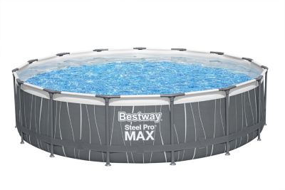 Piscine hors sol tubulaire Steel Pro Max ronde ⌀4,57 x H.1,07 m Bestway avec LED