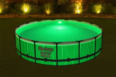 Piscine hors sol tubulaire Steel Pro Max ronde ⌀4,57 x H.1,07 m Bestway avec LED