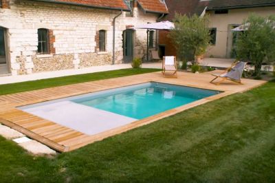 Piscine hors sol urbaine myPool XL 6,50 x 3,50 x m couverture  automatique