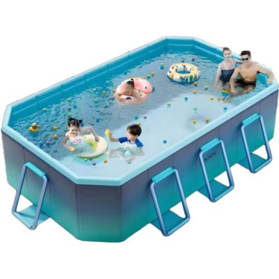 Piscine pliable de 160cm,grande pataugeoire, piscine d'extérieur non gonflable pour enfants et adultes,piscine à coque rigide
