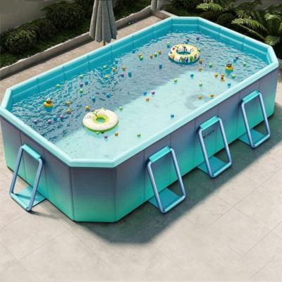Piscine pliable pour chiens de 210 cm,Pour grands chiens et enfants,Bassin de jeu aquatique extra-large en plastique rigide