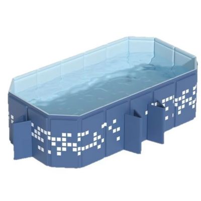 Piscine pliable sans gonflage, modèle d'extérieur pliable, piscine familiale d'extérieur, piscine portable, 260 x 170 x 50 cm