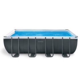 Piscine rectangulaire en kit Baltik - Longueur 549 cm x Largeur 274 cm - Gris foncé