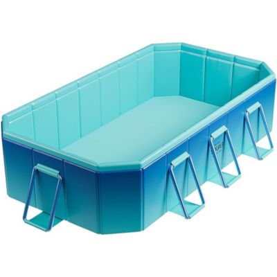 Piscine rectangulaire non gonflable de 280 cm,Piscine familiale pliable adaptée aux adultes et aux enfants,Piscine portable