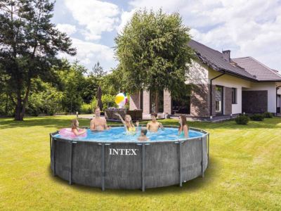 Piscine tubulaire Baltik ronde 4,57 x 1,22 m - Intex