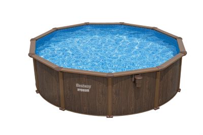 Piscine tubulaire bois rond Hydrium Bestway ⌀490 x H.130 cm