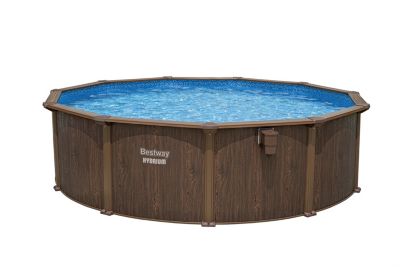 Piscine tubulaire bois rond Hydrium Bestway ⌀490 x H.130 cm