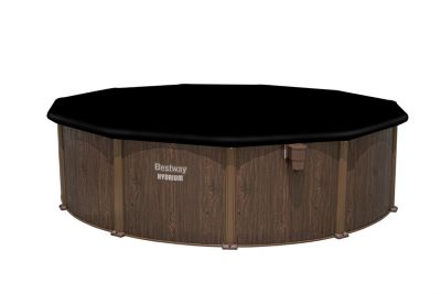 Piscine tubulaire bois rond Hydrium Bestway ⌀490 x H.130 cm