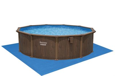Piscine tubulaire bois rond Hydrium Bestway ⌀490 x H.130 cm