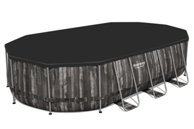 Piscine tubulaire effet bois ovale Bestway Power Steel 6,10 x 3,66 m
