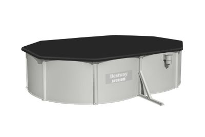 Piscine tubulaire grise en acier hydrium Bestway 533 x 507 x H 120 cm