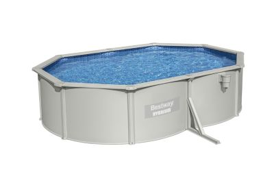 Piscine tubulaire grise en acier hydrium Bestway 533 x 507 x H 120 cm