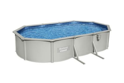 Piscine tubulaire grise en acier hydrium Bestway 617 x 533 x H 120 cm