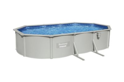 Piscine tubulaire grise en acier hydrium Bestway 617 x 533 x H 120 cm
