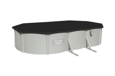 Piscine tubulaire grise en acier hydrium Bestway 617 x 533 x H 120 cm