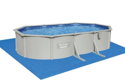 Piscine tubulaire grise en acier hydrium Bestway 617 x 533 x H 120 cm