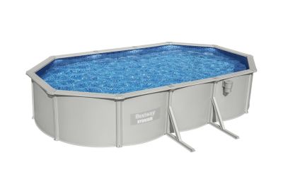 Piscine tubulaire grise en acier hydrium Bestway 617 x 533 x H 120 cm