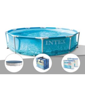 Piscine tubulaire Metal Frame Ocean ronde 3,05 x 0,76 m - Intex - 29594