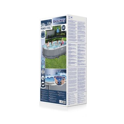 Piscine tubulaire ovale Power Steel Bestway L.488 x l.305 cm