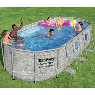 Piscine tubulaire Power Steel Swim Vista ovale 549 x 274 x 122 cm