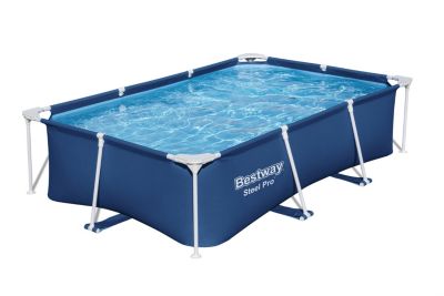 Piscine tubulaire pvc et acier rectangle L.1,70 x P.2,59m x h.61cm Bestway Steel pro 56403