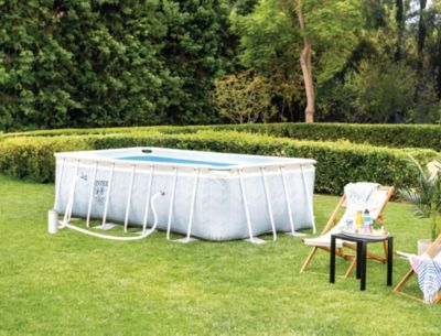 Piscine tubulaire rectangulaire Chevron Intex 4x2x1m