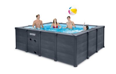 Piscine tubulaire rectangulaire Intex GrapH ite 4 x 3 x 1.24 m