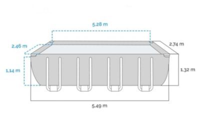 Piscine Ultra Xtr Rectangulaire 5 49 X 2 74 X 1 32 M