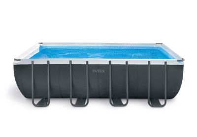 Piscine tubulaire rectangulaire Intex Ultra XTR 5,49 x 2,74 x h.1,32 m + stérilisateur au sel + filtre à sable 4m3/h