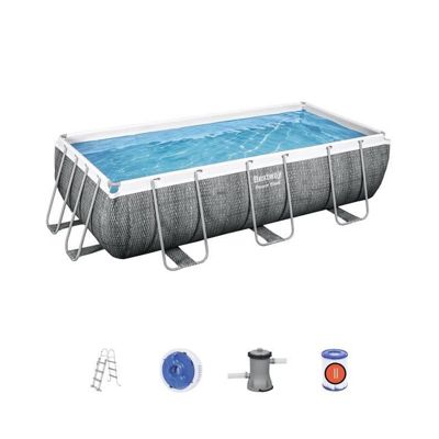 Piscine tubulaire rectangulaire Power Steel 4,04 x 2,01 x 1,00 m - Bestway