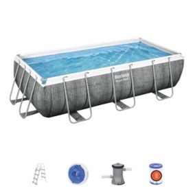 Piscine tubulaire rectangulaire Power Steel 4,04 x 2,01 x 1,00 m - Bestway