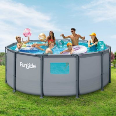 Funsicle Piscine hors Sol Ronde à Cadre 12 Pieds x 30 Pouces pour Activités Extérieures