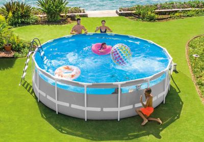 Piscine tubulaire ronde Intex Clear Window Ø4.88 x H 1.22 m + épurateur