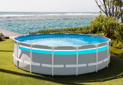 Piscine tubulaire ronde Intex Clear Window Ø4.88 x H 1.22 m + épurateur