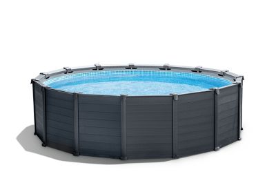 Piscine tubulaire ronde Intex Graphite ø4,78 x h.1,24 m