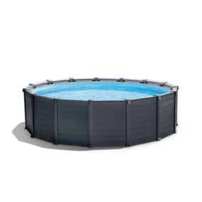 Piscine tubulaire ronde Intex Graphite ø4,78 x h.1,24 m