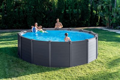 Piscine tubulaire ronde Intex Graphite ø4,78 x h.1,24 m