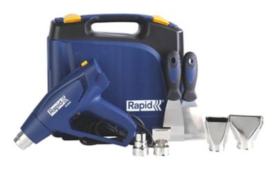 Pistolet à air chaud Rapid R1800, 1800W, coffret + 2 spatules + 4 buses