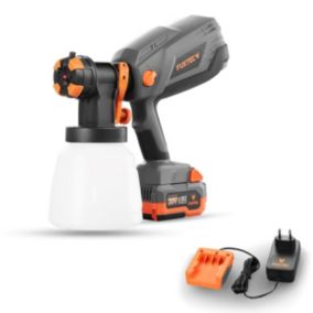 Pistolet a peinture batterie - FUXTEC FX-E1CSP20 - 20V 1L - Set avec batterie 4Ah et chargeur 1A