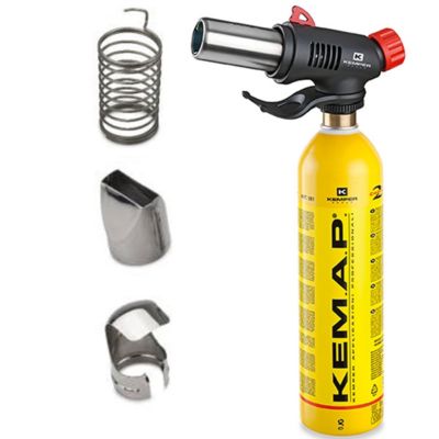Pistolet à air chaud Brasage + Cartouche gaz Propane Température réglable 550-C KEMPER