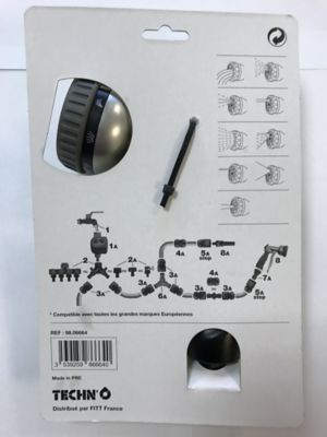 Pistolet d'arrosage 9 jets Techn'o bimatière