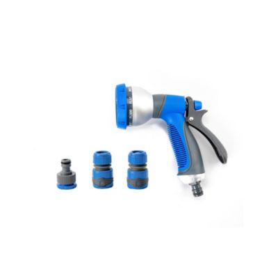Pistolet d'arrosage et nettoyage - Suan - 9 jets - Kit complet avec raccords d'arrosage soft touch