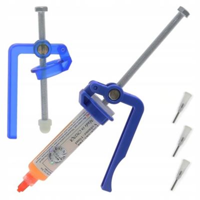 Pistolet Doseur Flux TE-053 - Précision 0,75 mm, 3 Aiguilles Incluses, Compatible Seringue 10g/10cc
